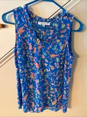 Rose & Olive Royal Blue Floral V-Neck Camisole